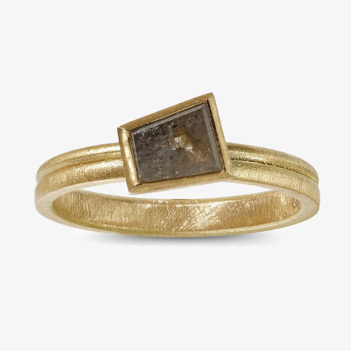 Tomfoolery One-Of-A-Kind Asymmetric Ice Diamond Ring Outlet