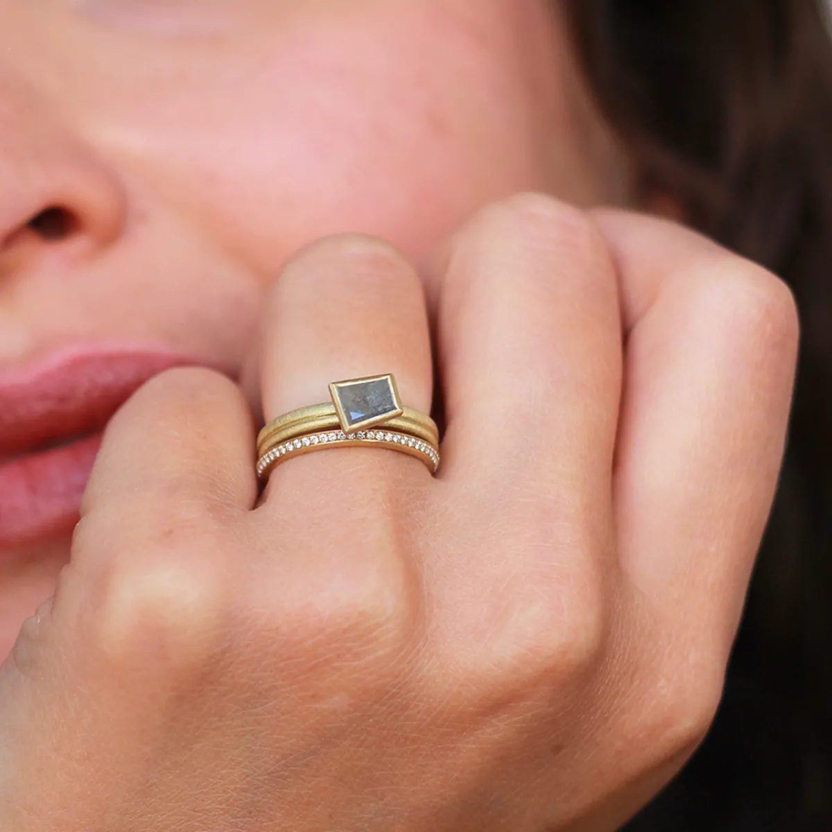 Tomfoolery One-Of-A-Kind Asymmetric Ice Diamond Ring Outlet