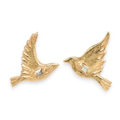 Tomfoolery One-Of-A-Kind Avery 2 Bird Studs Hot
