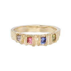 Tomfoolery One-Of-A-Kind Bark Multi Gemstone Ring Discount