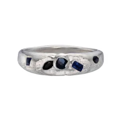 Tomfoolery One-Of-A-Kind Bernie Blues Sapphire Signet Ring Clearance