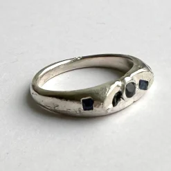 Tomfoolery One-Of-A-Kind Bernie Blues Sapphire Signet Ring Clearance