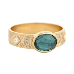 Tomfoolery One-Of-A-Kind Blue Tourmaline & Diamond Totem Ring Best