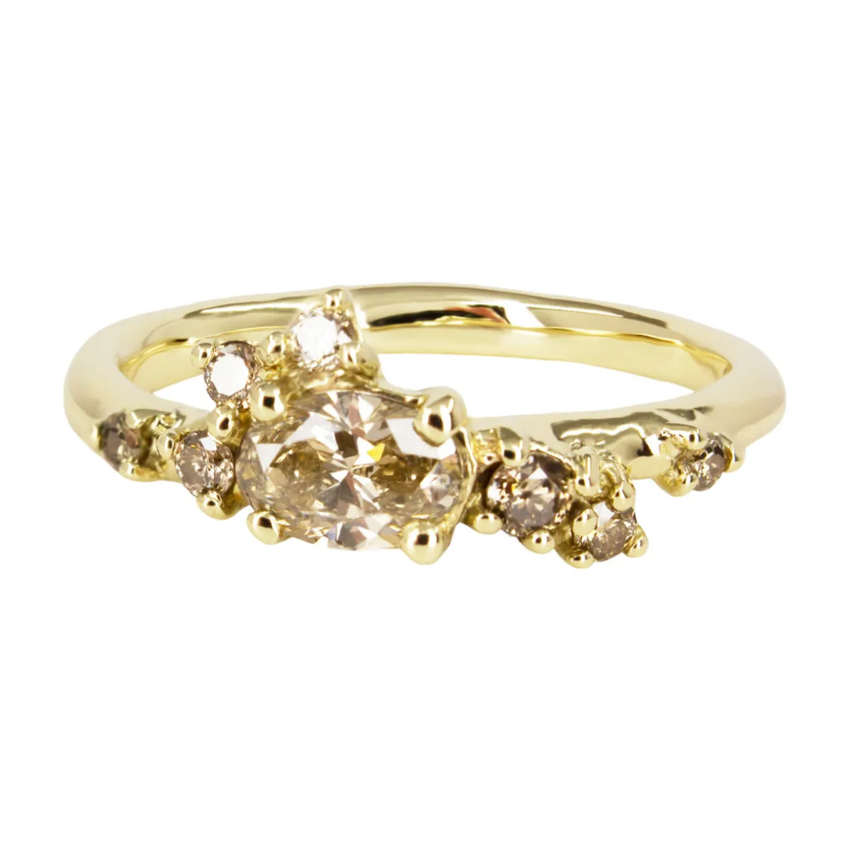 Tomfoolery One-Of-A-Kind Champagne Diamond Dryad II Ring Best