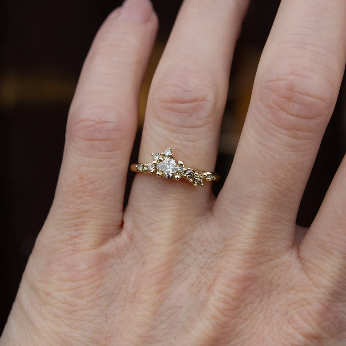 Tomfoolery One-Of-A-Kind Champagne Diamond Dryad II Ring Best
