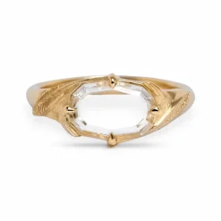 Tomfoolery One-Of-A-Kind East-West Feather Signet Ring Hot