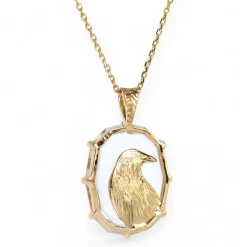 Tomfoolery One-Of-A-Kind Edgar Crow Portrait Pendant Clearance