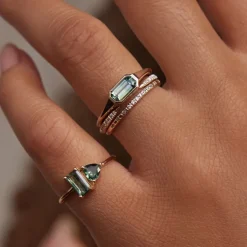 Tomfoolery One-Of-A-Kind Emerald Cut Sapphire Signet No. 62 Ring Hot