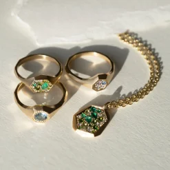 Tomfoolery One-Of-A-Kind Emerald Faceted Tag Pendant Online