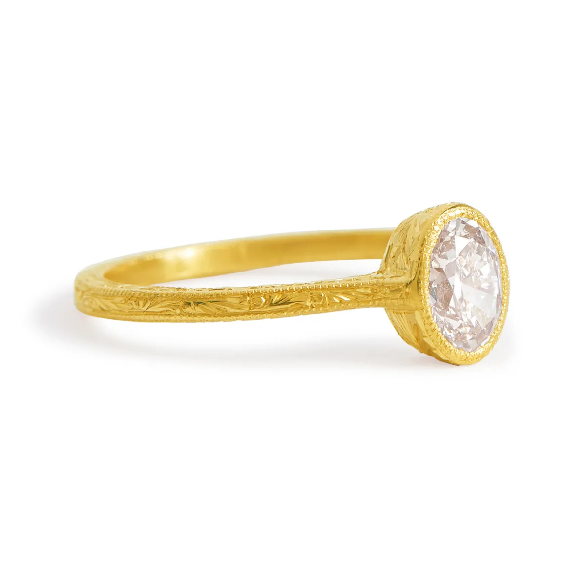 Tomfoolery One-Of-A-Kind Engraved Oval Cathedral Ring Discount