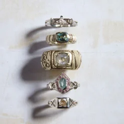 Tomfoolery One-Of-A-Kind “Every Heart to Love Will Come” White Gold Band Hot