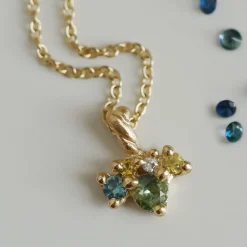 Tomfoolery One-Of-A-Kind Falling Leaf Sapphire Pendant Sale
