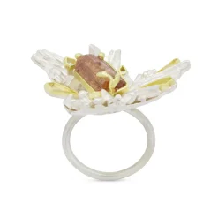 Tomfoolery One-Of-A-Kind Florilegia Imperial Topaz Explosion Ring New