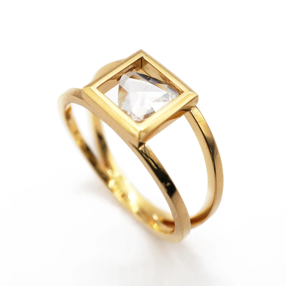 Tomfoolery One-Of-A-Kind Frame Rosecut Diamond Ring Clearance