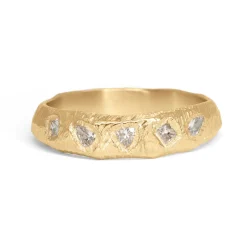 Tomfoolery One-Of-A-Kind Geometric Melee Diamond Band Discount