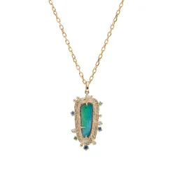 Tomfoolery One-Of-A-Kind Green Lagoon Opal Necklace Best
