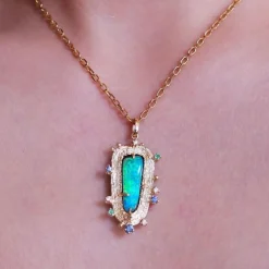 Tomfoolery One-Of-A-Kind Green Lagoon Opal Necklace Best