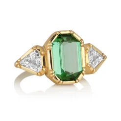 Tomfoolery One-Of-A-Kind Harmony Green Tourmaline & Diamond Ring Outlet