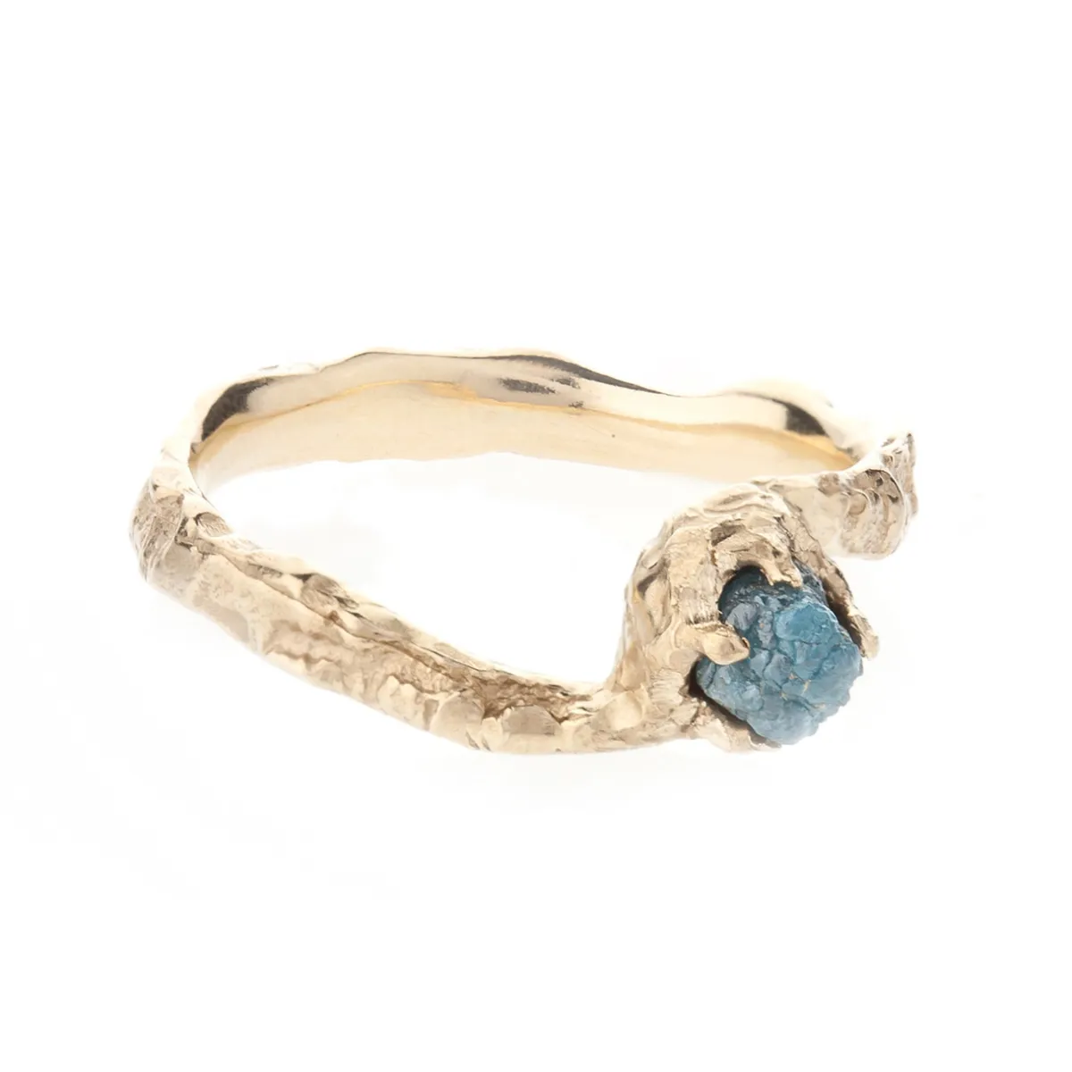 Tomfoolery One-Of-A-Kind Hawthorn Band with Rough Blue Diamond Outlet