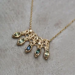 Tomfoolery One-Of-A-Kind Knitted Fan Sapphire Pendant Discount