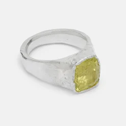 Tomfoolery One-Of-A-Kind Lemon Quartz Signet Ring Hot