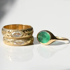 Tomfoolery One-Of-A-Kind Marquise Diamond Engraved Gypsy Band Online