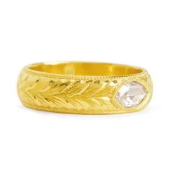 Tomfoolery One-Of-A-Kind Marquise Diamond Engraved Gypsy Band Online