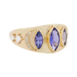 Tomfoolery One-Of-A-Kind Marquise Tanzanite & Diamond Moon Ring Discount