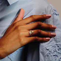 Tomfoolery One-Of-A-Kind Meadow Dew Drop Wedding Band Discount