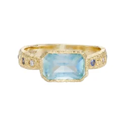 Tomfoolery One-Of-A-Kind Meteorite Aquamarine Ring Fashion