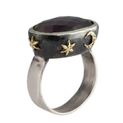 Tomfoolery One-Of-A-Kind ‘Midnight Lake’ Art Ring Hot