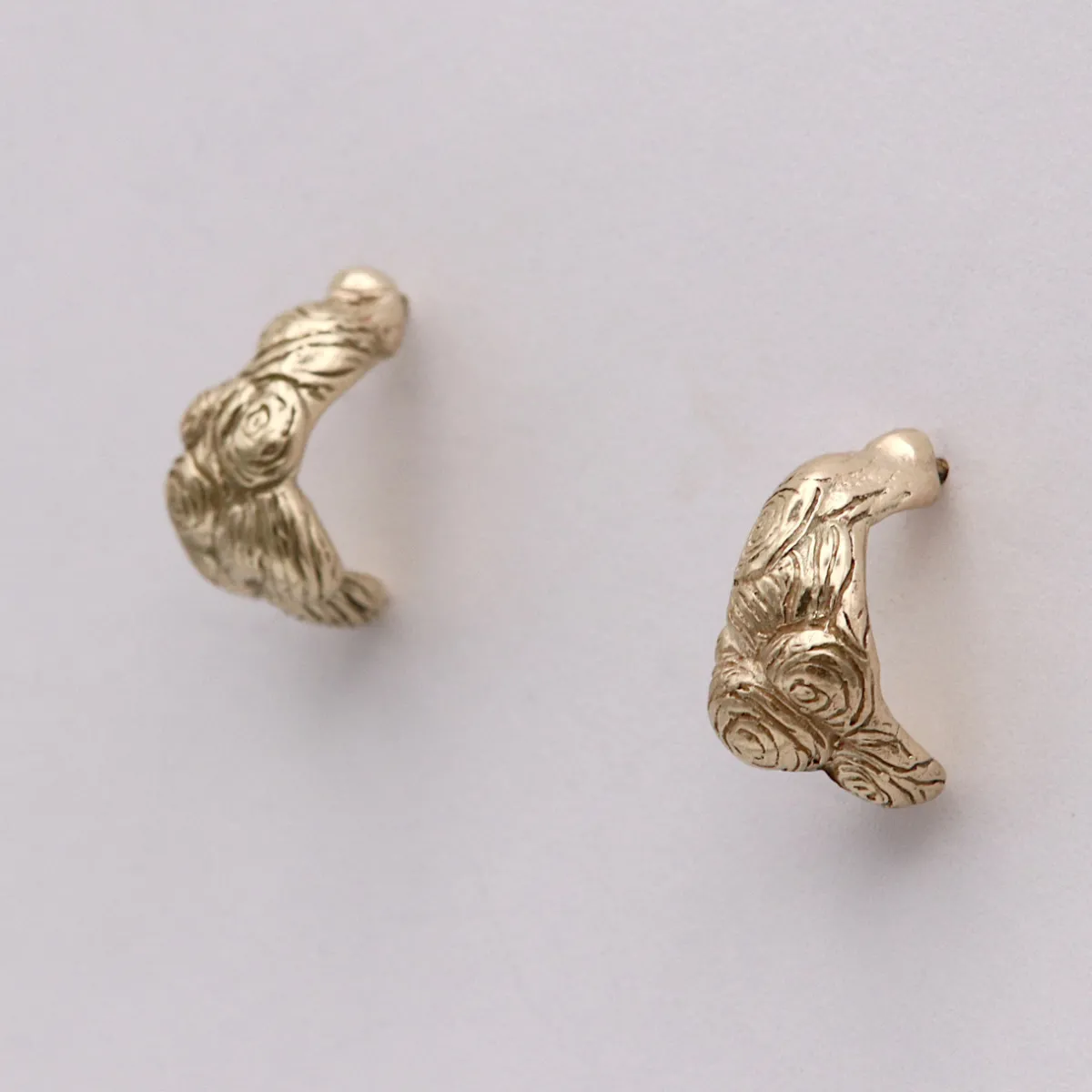Tomfoolery One-Of-A-Kind Molten Carved Half Hoops Discount