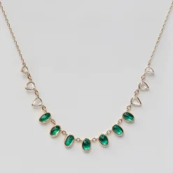 Tomfoolery One-Of-A-Kind Multi Emerald & Diamond Necklace Hot