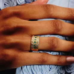 Tomfoolery One-Of-A-Kind Ocean Paraiba Tourmaline & Diamond Band Sale