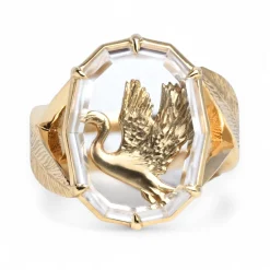 Tomfoolery One-Of-A-Kind Odette Swan Portrait Ring Sale