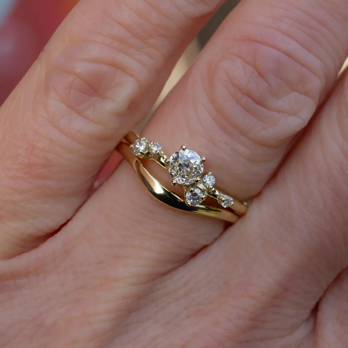 Tomfoolery One-Of-A-Kind Old Cut Diamond Antheia Ring New