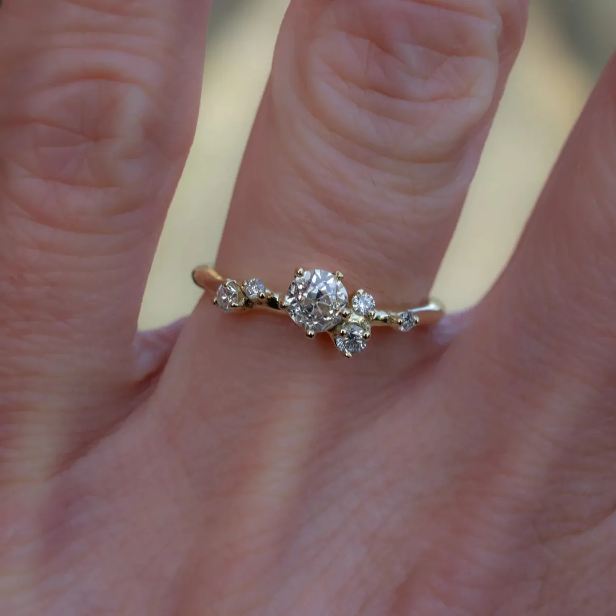 Tomfoolery One-Of-A-Kind Old Cut Diamond Antheia Ring New