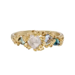 Tomfoolery One-Of-A-Kind Opalescent Diamond & Sapphire Ring Clearance