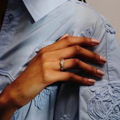 Tomfoolery One-Of-A-Kind Opalescent Diamond & Sapphire Ring Clearance