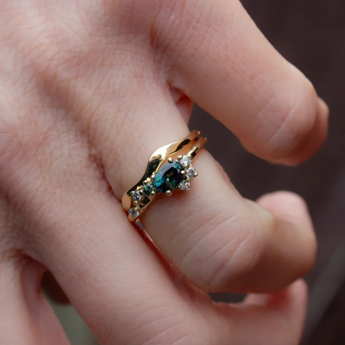 Tomfoolery One-Of-A-Kind Parti Sapphire Dryad II Ring Outlet