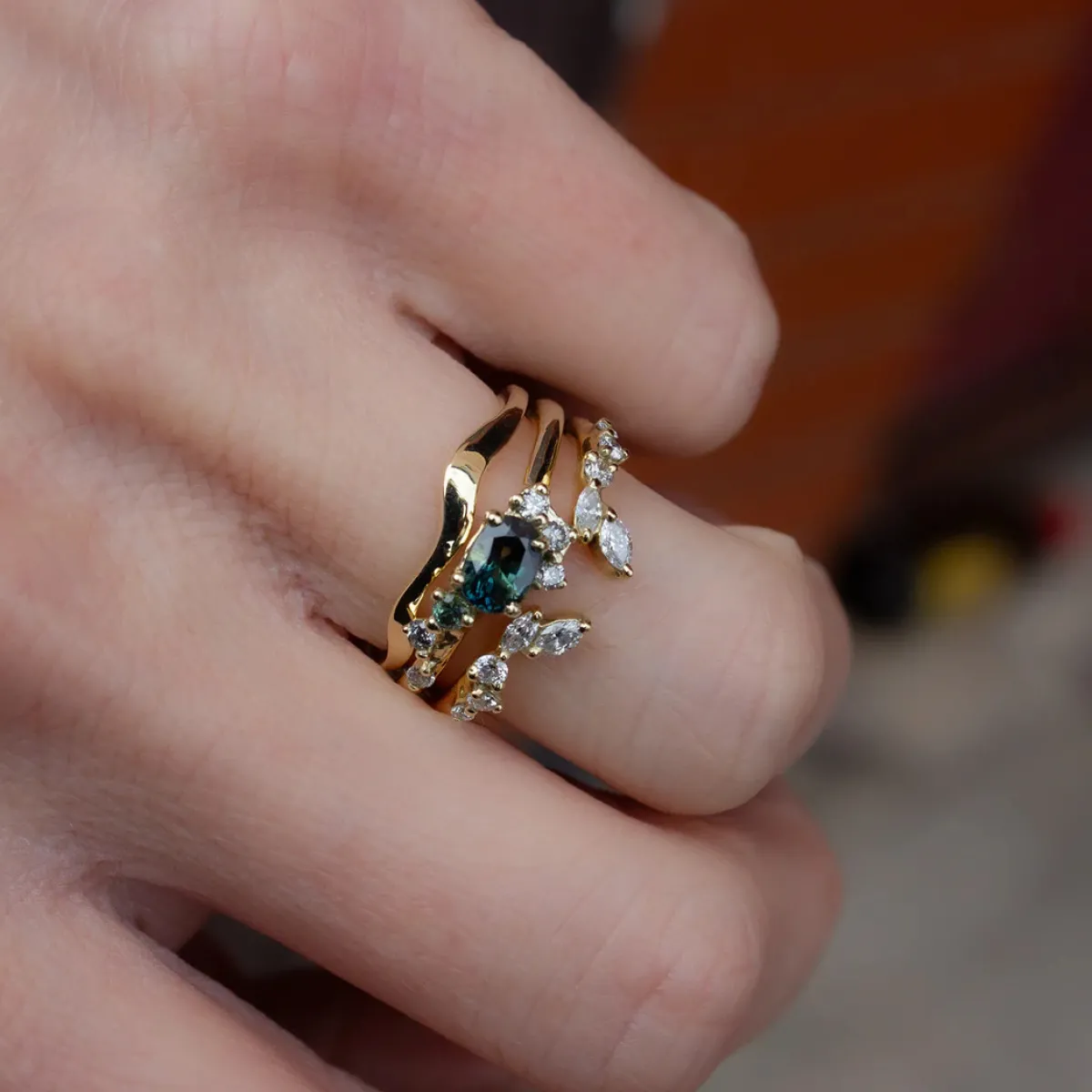 Tomfoolery One-Of-A-Kind Parti Sapphire Dryad II Ring Outlet