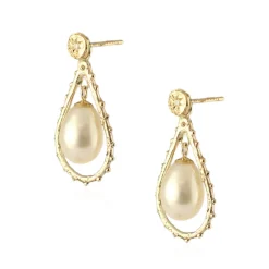 Tomfoolery One-Of-A-Kind Pearl Drop & Diamond Earrings Discount