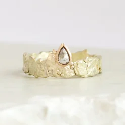 Tomfoolery One-Of-A-Kind Pebbles Pear Diamond Ring Online