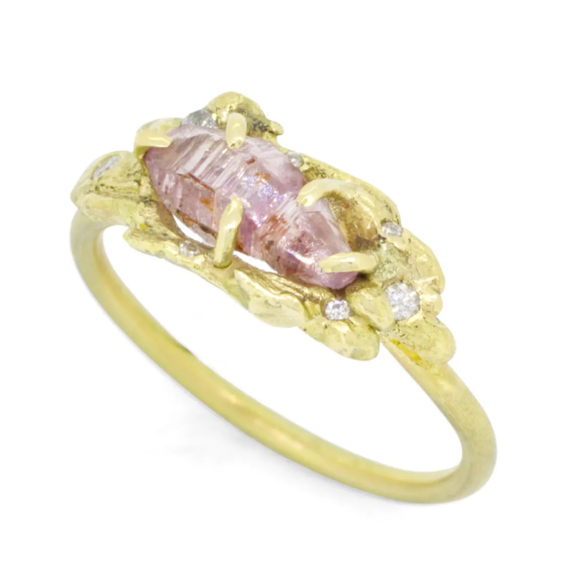 Tomfoolery One-Of-A-Kind Pink Sapphire & Diamond Molten Ring Online