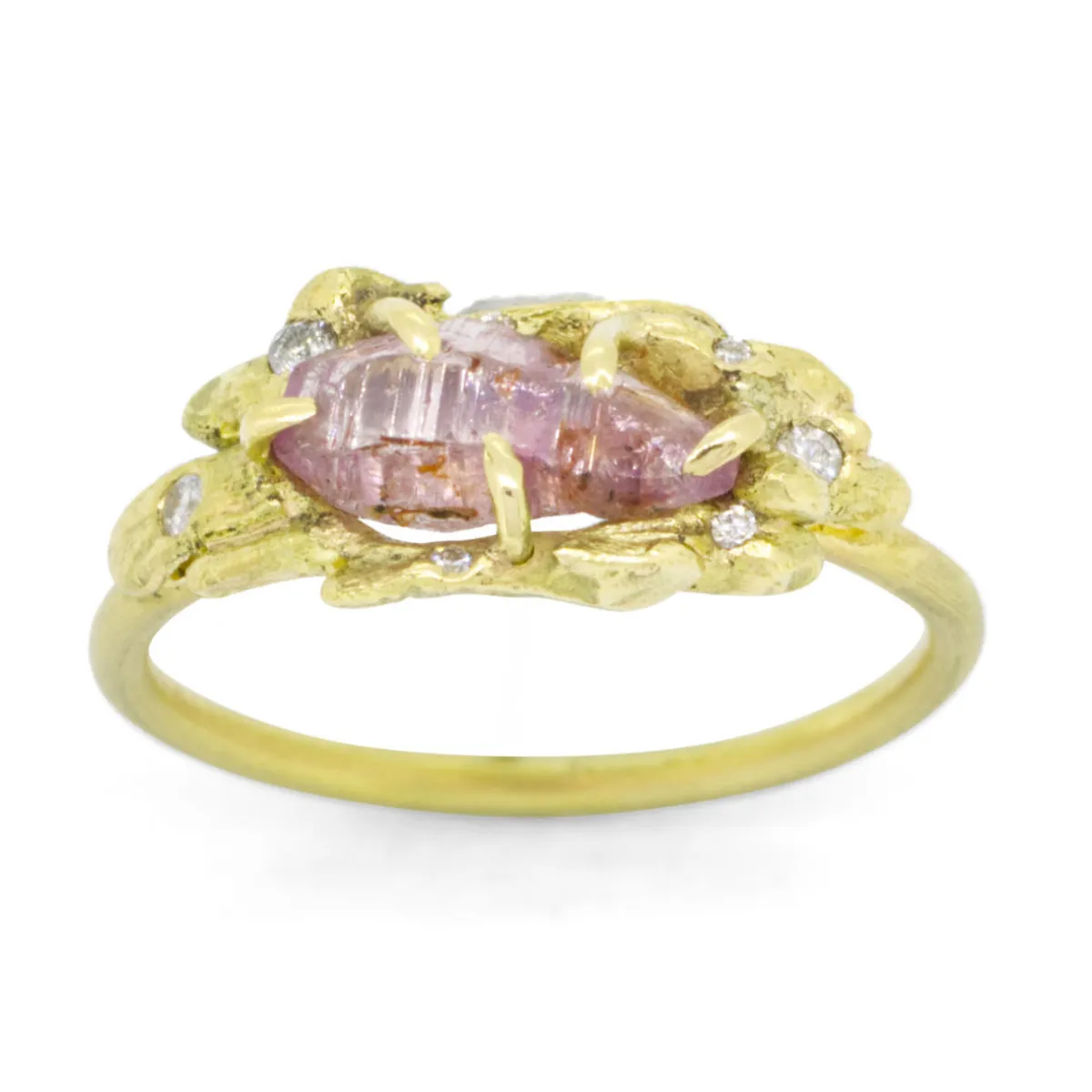 Tomfoolery One-Of-A-Kind Pink Sapphire & Diamond Molten Ring Online