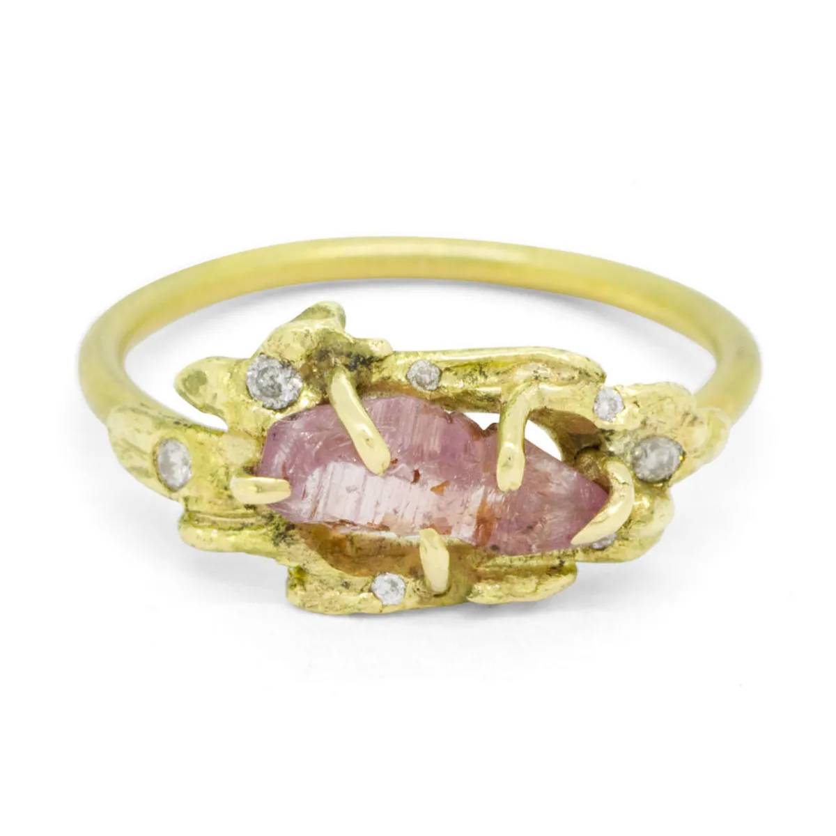 Tomfoolery One-Of-A-Kind Pink Sapphire & Diamond Molten Ring Online