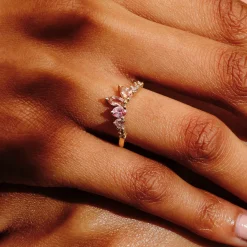 Tomfoolery One-Of-A-Kind Pink Spinel & Diamond Tiara Ring Online