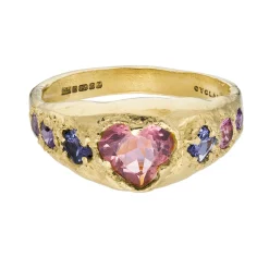 Tomfoolery One-Of-A-Kind Pink Tourmaline Heart Ring New