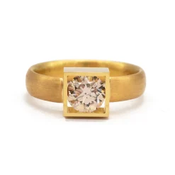 Tomfoolery One-Of-A-Kind Position Champagne Diamond Ring Fashion