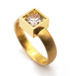 Tomfoolery One-Of-A-Kind Position Champagne Diamond Ring Fashion